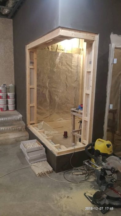 фото До отделки сауны